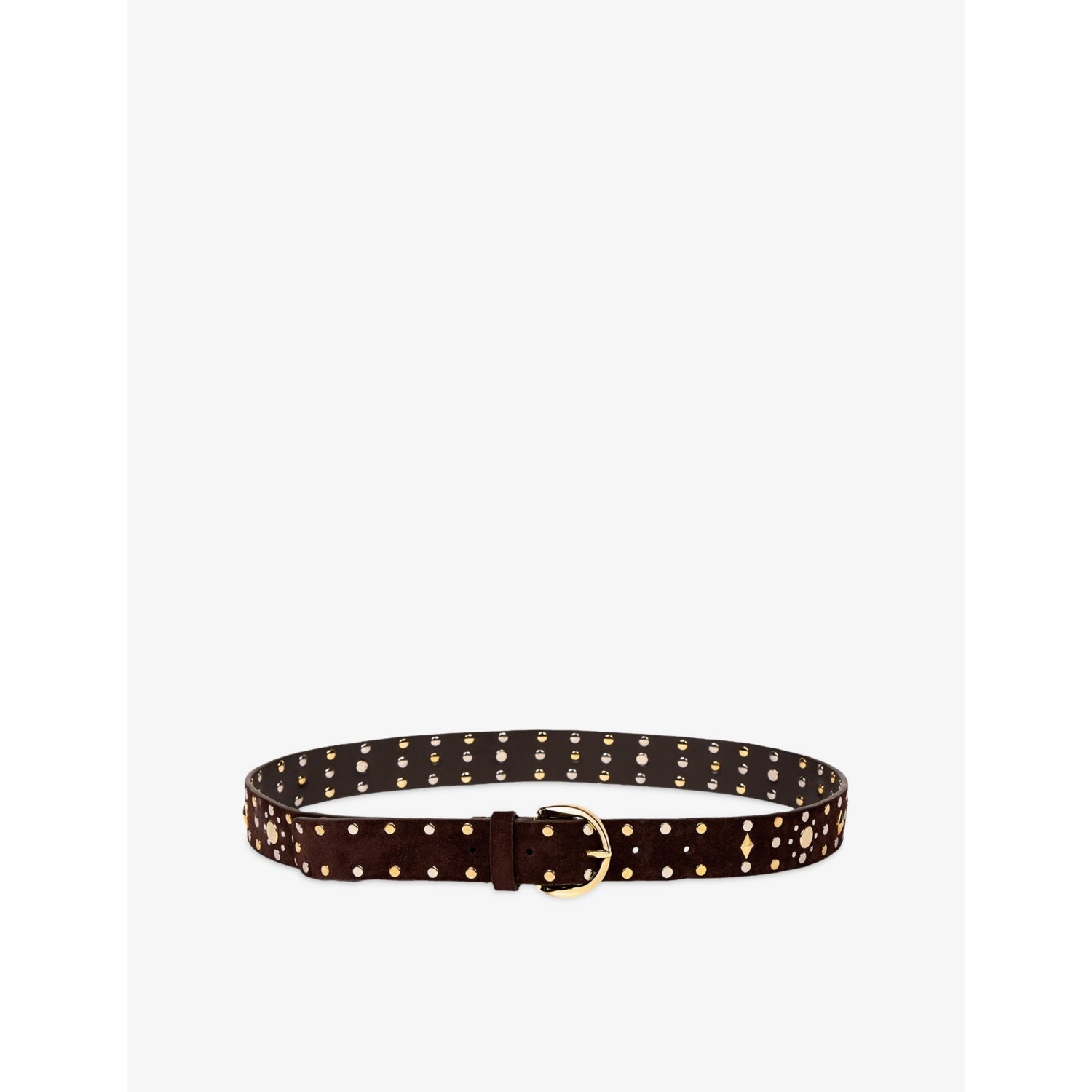 Stud-Embellished Suede Belt - 22