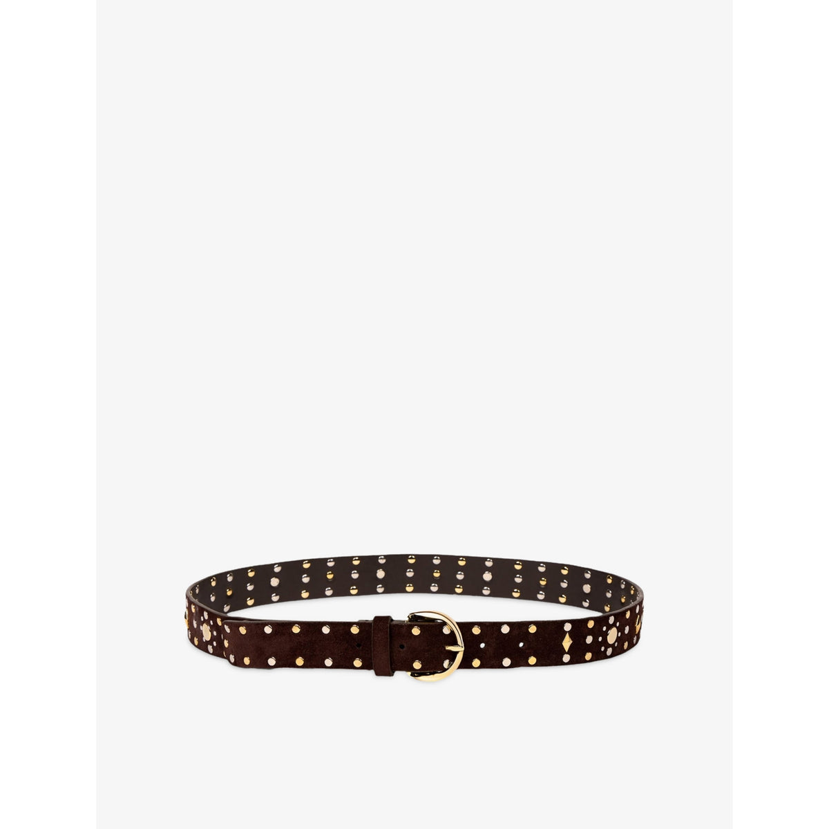 Stud-Embellished Suede Belt - 22