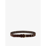 Stud-Embellished Suede Belt - 22