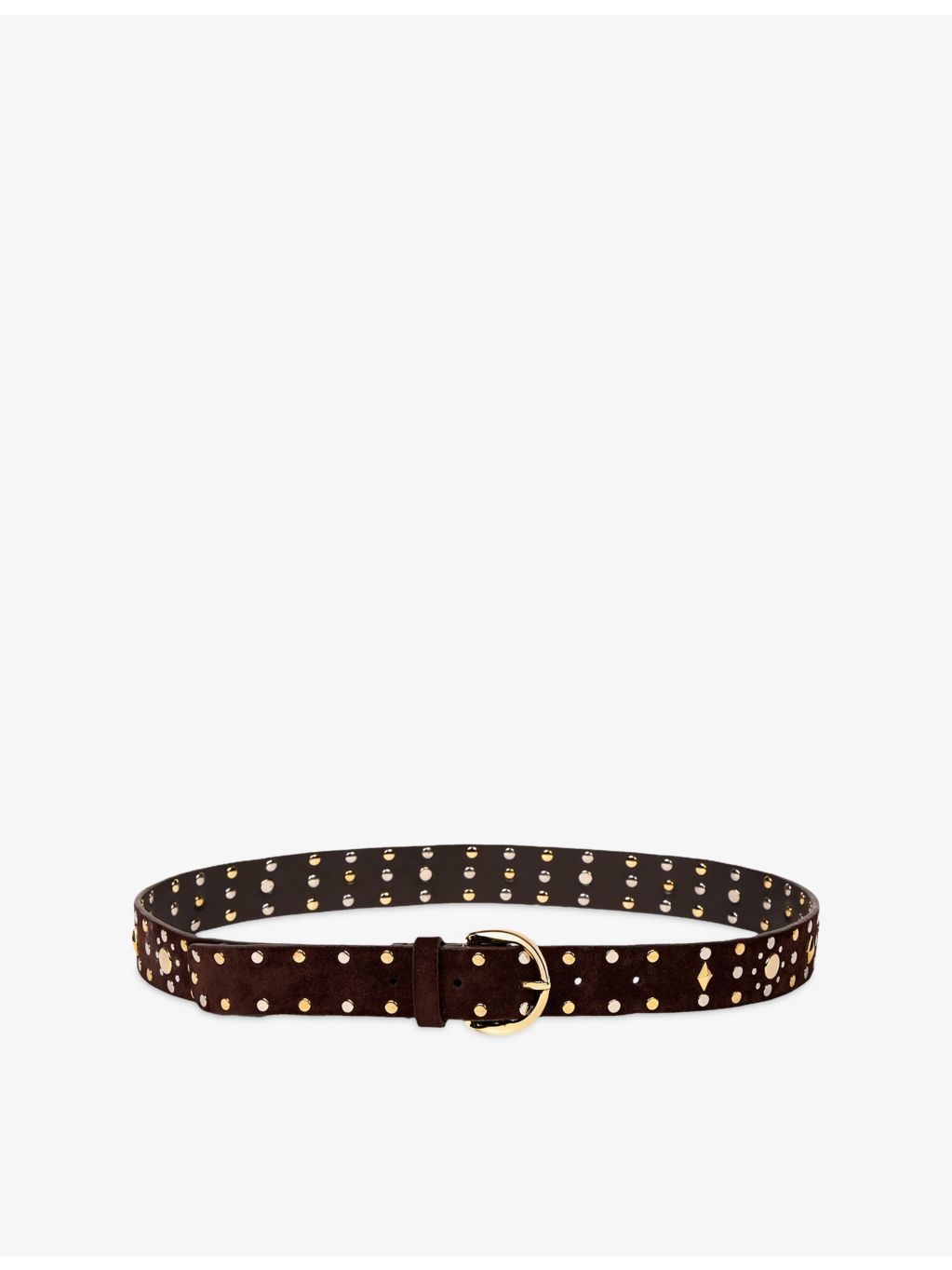 Sandro stud-embellished suede belt 3cm width, UK version