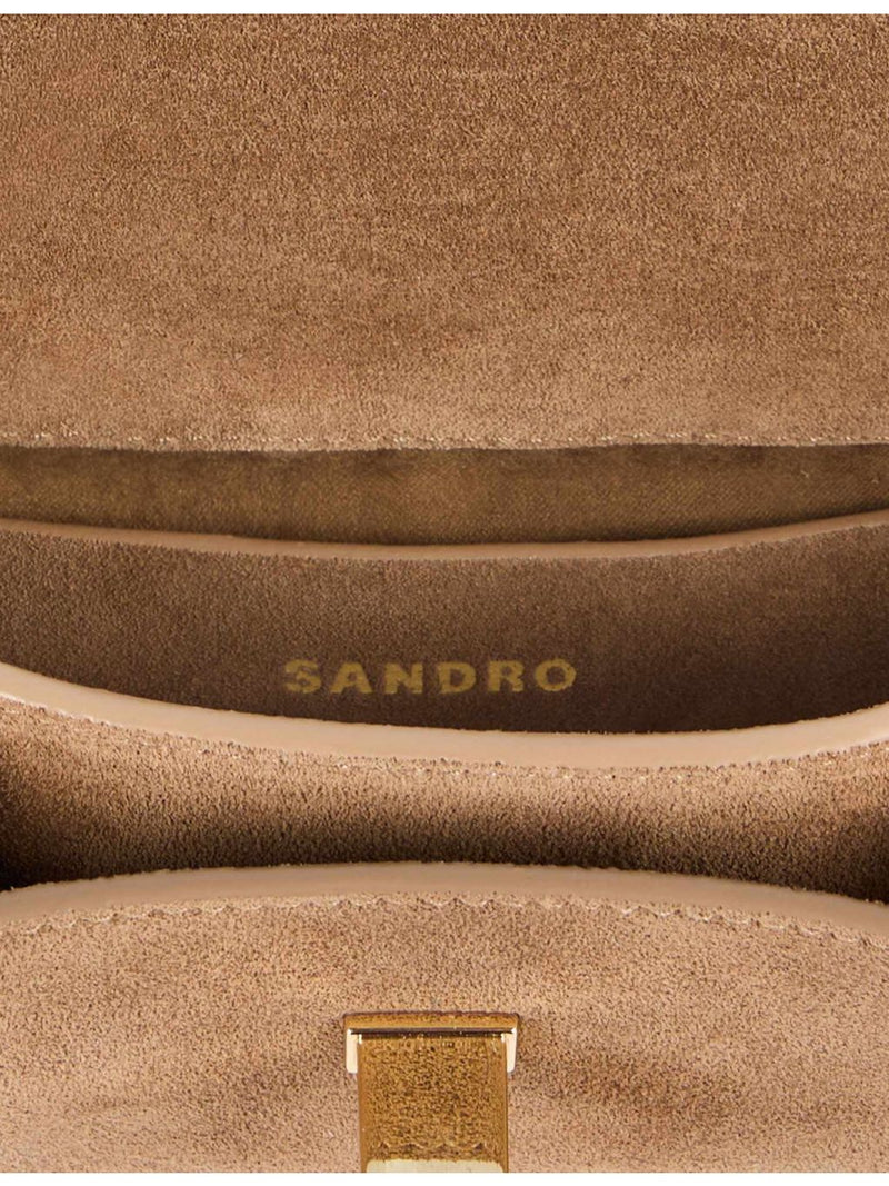 Sandro Mini Mambo suede cross body bag, imported from the UK