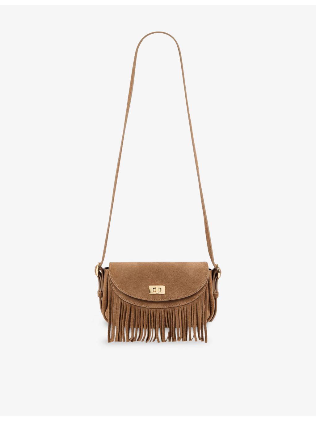 Sandro Mini Mambo suede cross body bag, imported from the UK