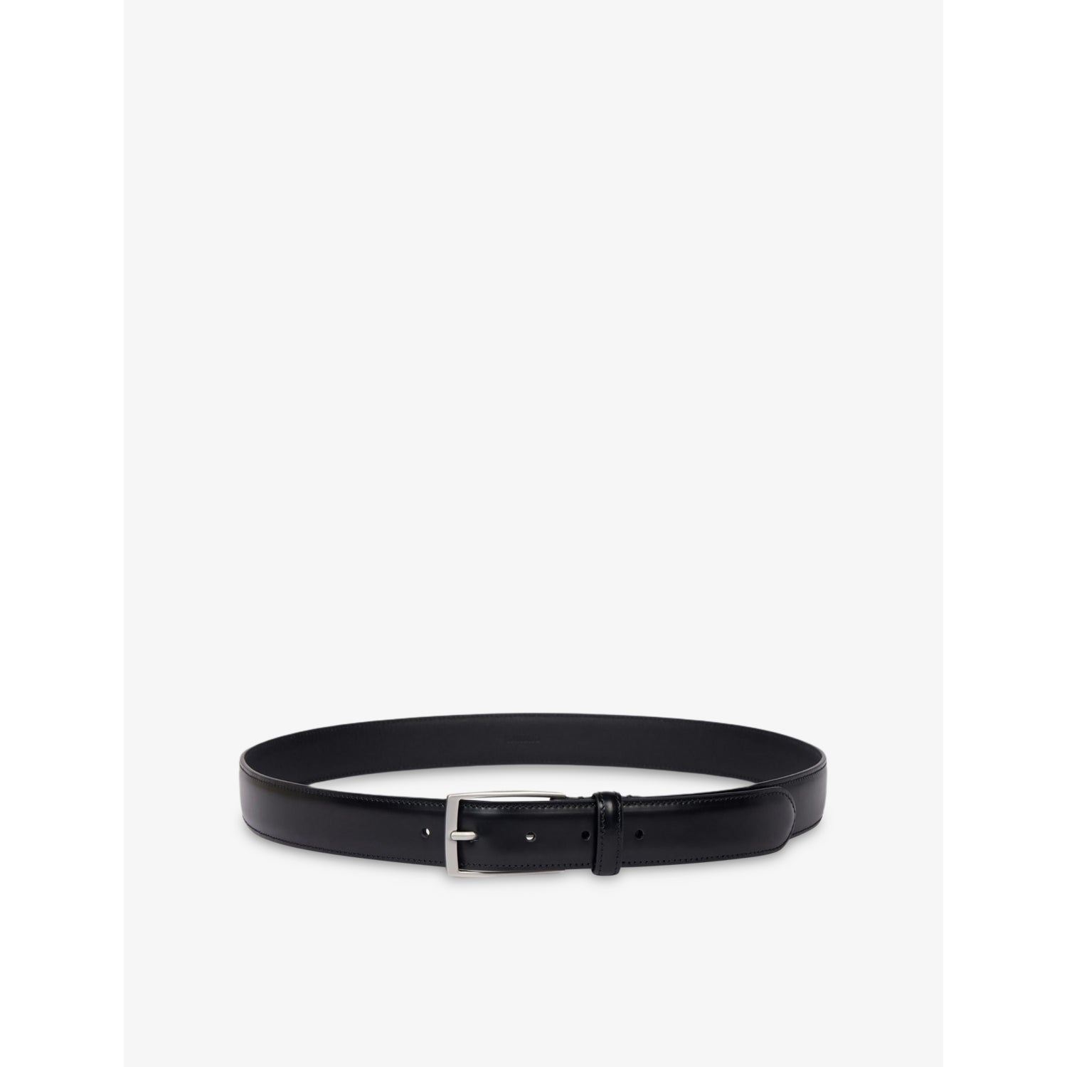 Rectangular-Buckle Leather Belt - 32