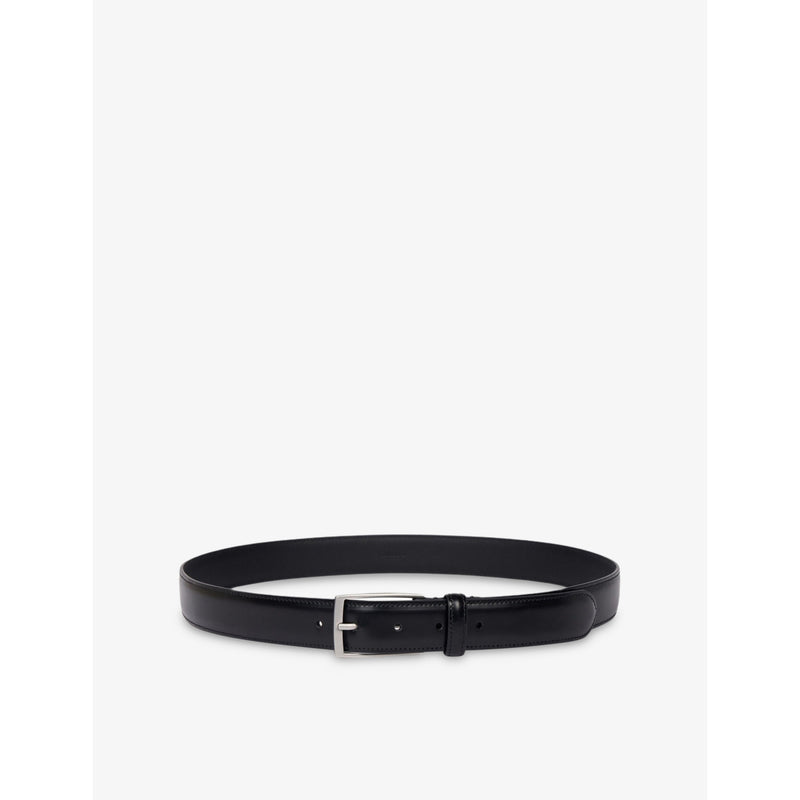 Rectangular-Buckle Leather Belt - 32