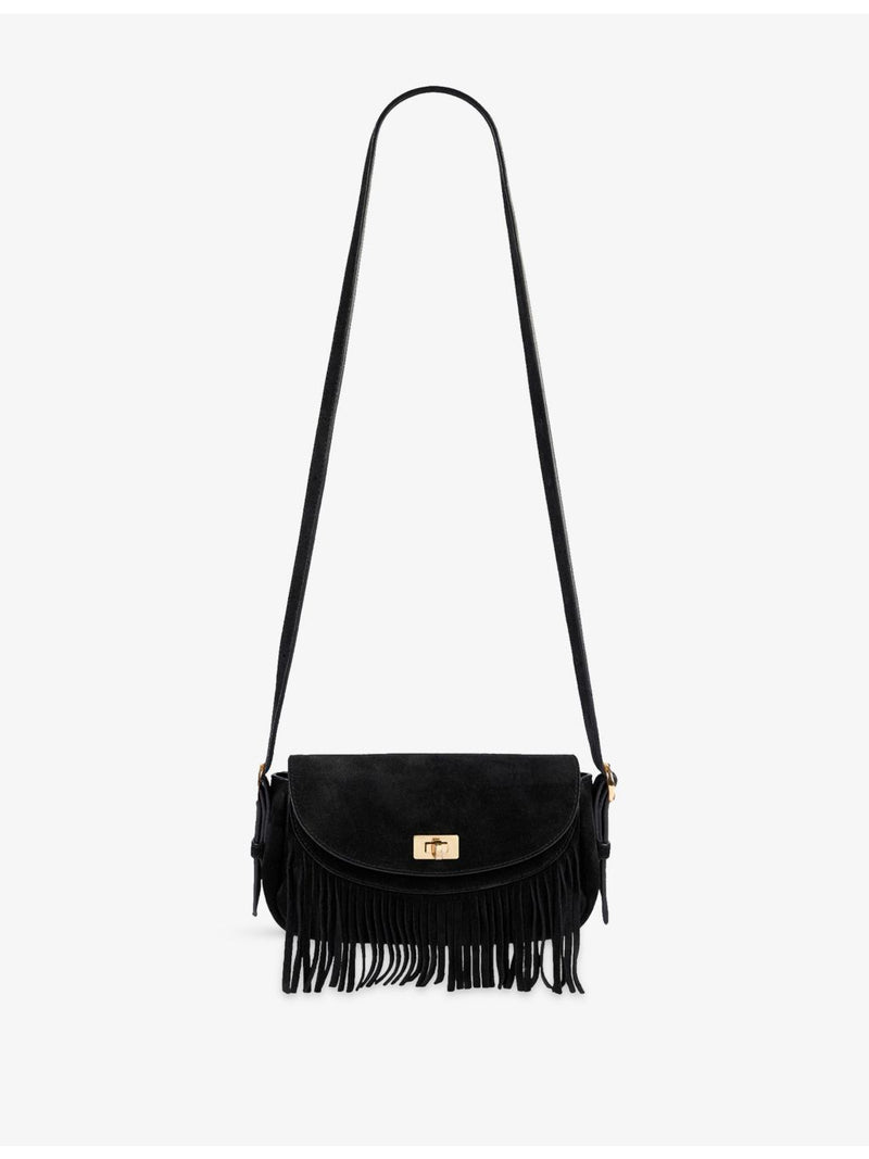 Sandro Mini Mambo suede cross-body bag - British product