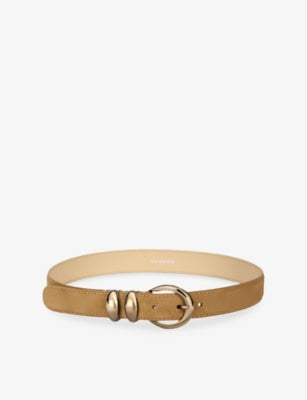 Sandro Buckle Suede Belt 2cm