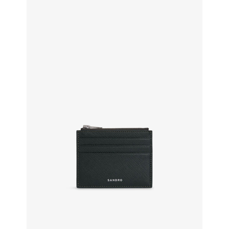 Sandro Branded Leather Card Holder