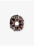 Sandro silk scrunchie floral print branded charm, UK version