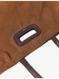 Maje suede and leather tote bag with heart charm - British product