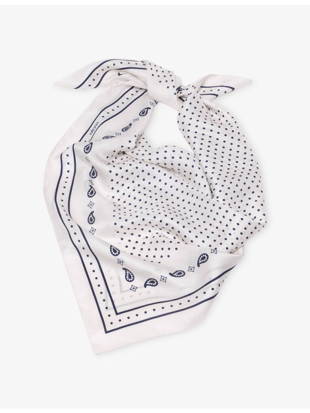 Maje polka-dot silk-twill scarf 90cm (British brand)