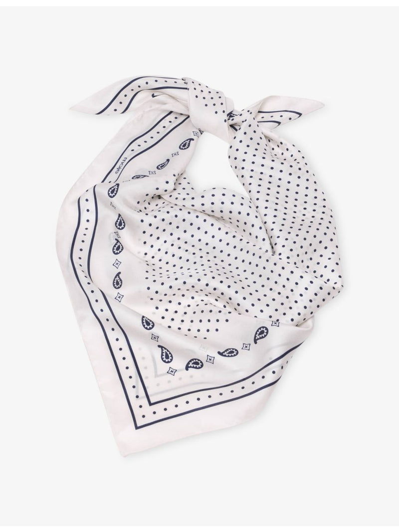 Maje polka-dot silk-twill scarf 90cm (British brand)
