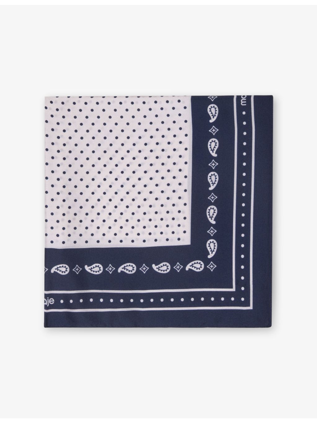 Maje bandana-print silk-twill scarf 60cm square, imported from the UK