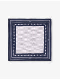 Maje bandana-print silk-twill scarf 60cm square, imported from the UK