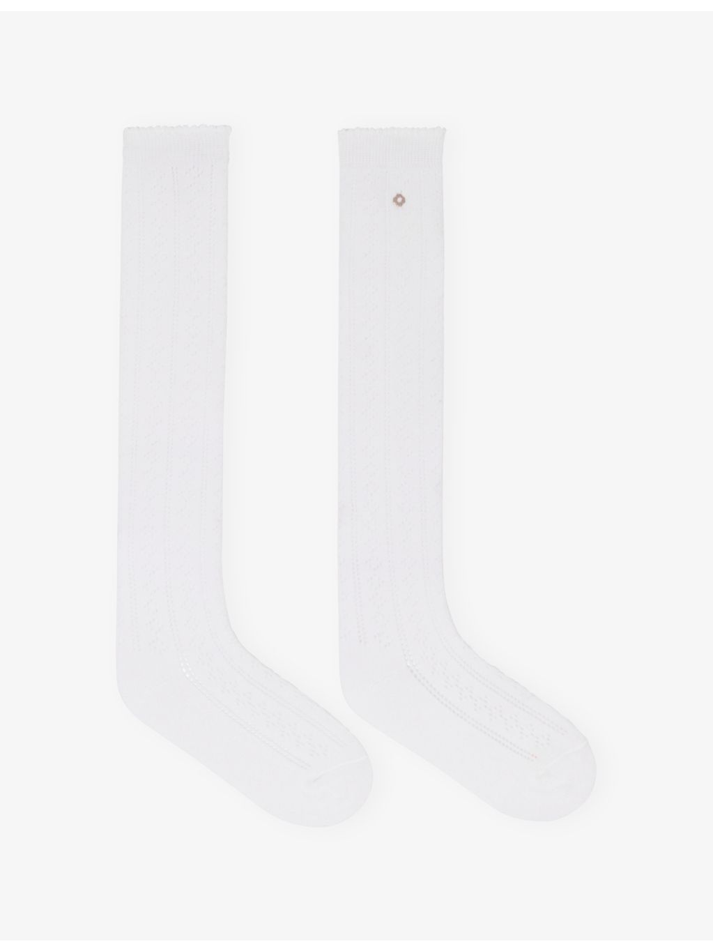 Maje pointelle cotton-blend knee-high socks - British product