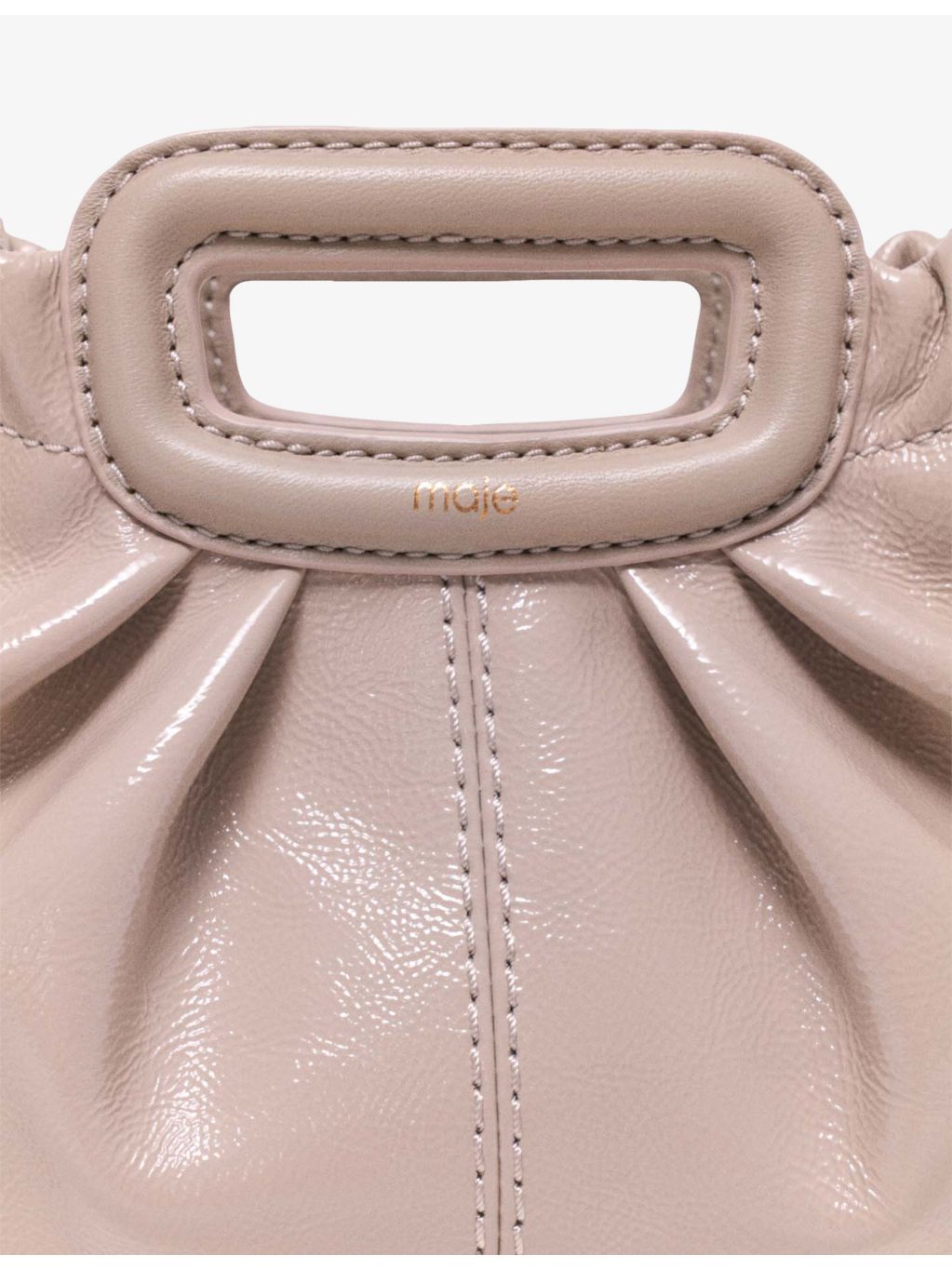 Maje Mini Naplak clutch in cow leather, UK version