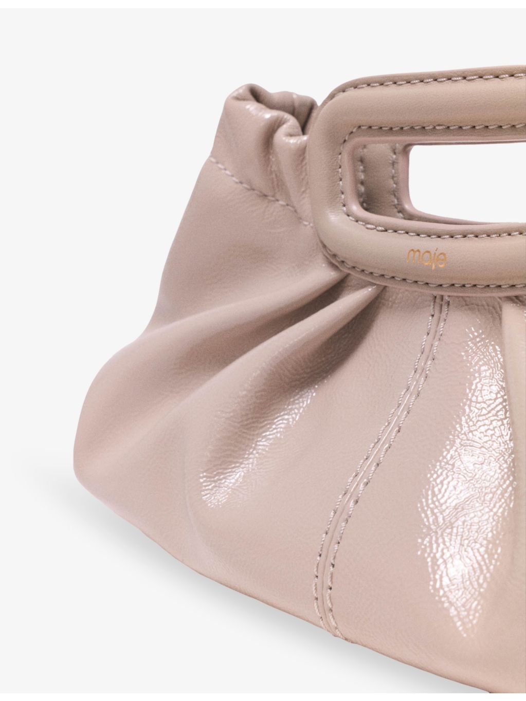 Maje Mini Naplak clutch in cow leather, UK version