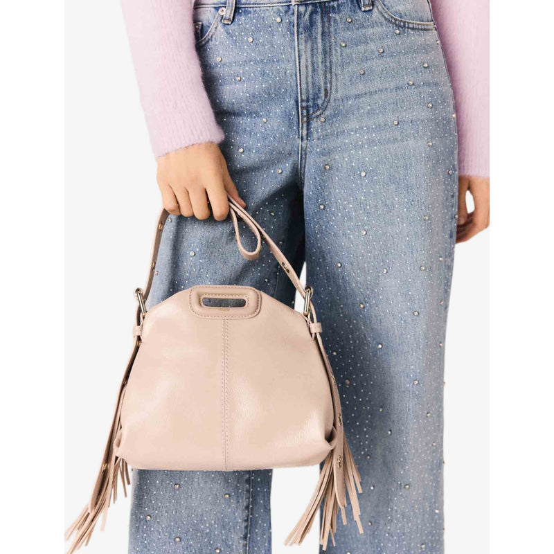 Maje Miss M mini patent-leather shoulder bag, imported from the UK