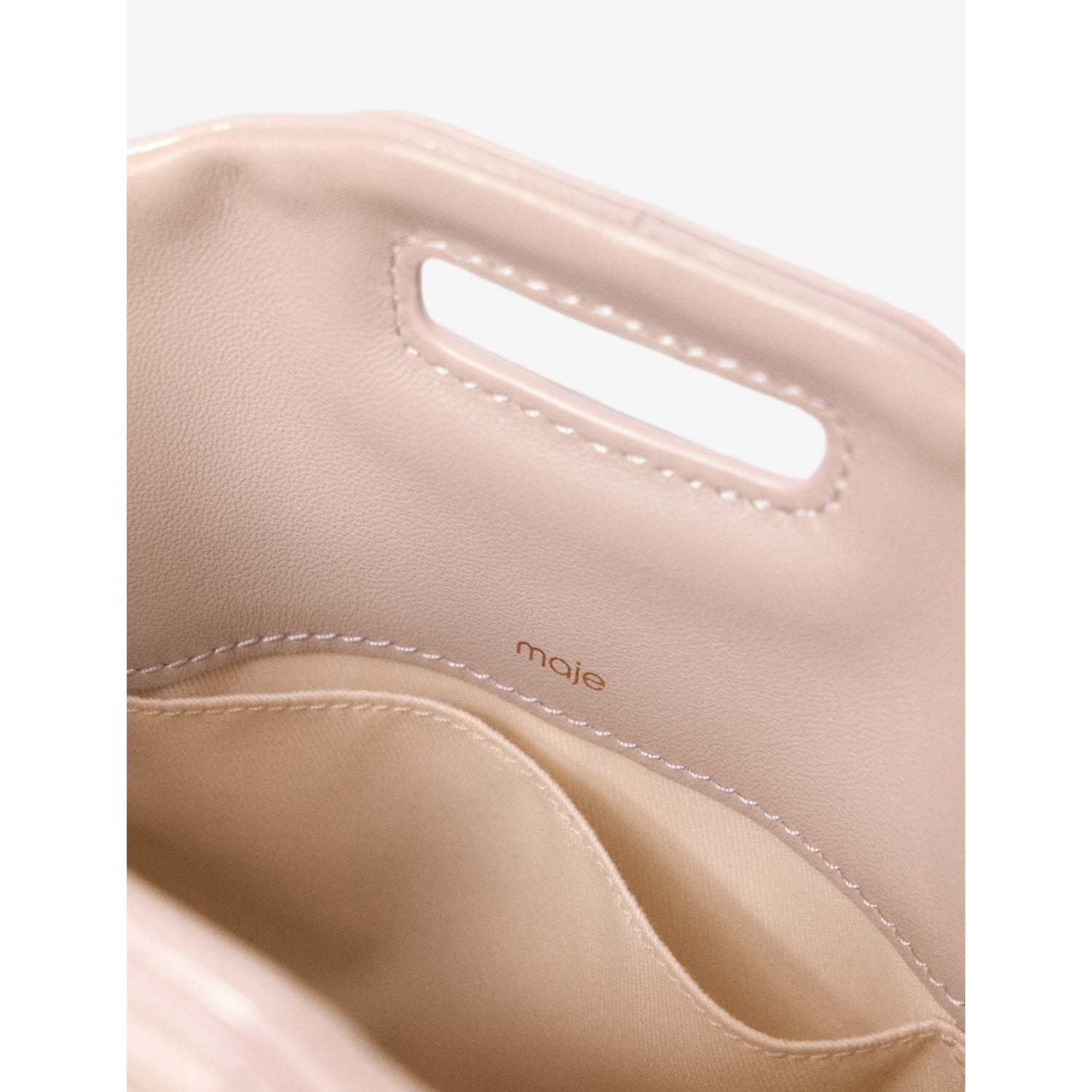 Maje Miss M mini patent-leather shoulder bag, imported from the UK