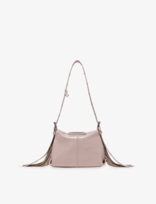 Maje Miss M mini patent-leather shoulder bag, imported from the UK