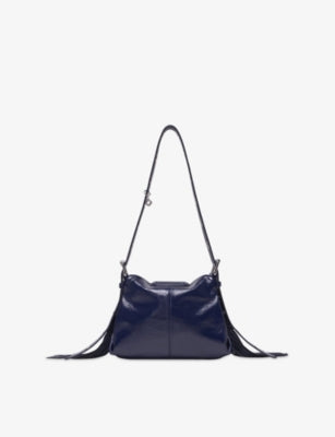 Maje Miss M mini patent-leather shoulder bag, imported from the UK