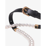 Maje beaded leather belt with buckle - British product