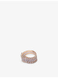 Maje two-tone brass and rhinestone ring - British product