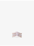 Maje two-tone brass and rhinestone ring - British product
