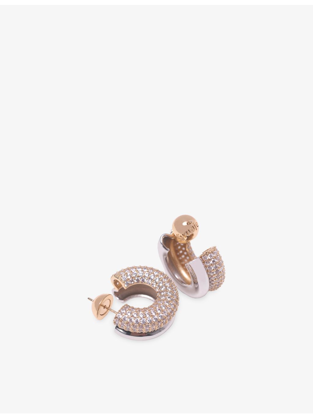 Maje half-hoop rhinestone and crystal earrings, UK version
