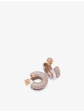 Maje half-hoop rhinestone and crystal earrings, UK version