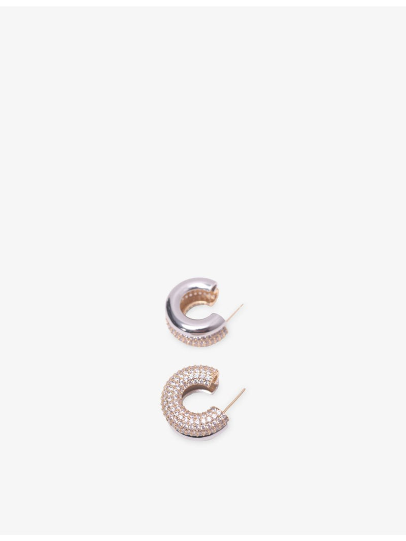 Maje half-hoop rhinestone and crystal earrings, UK version