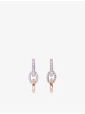 Maje silver and gold-plated brass drop earrings with rhinestones - British product