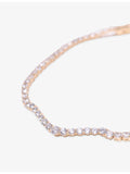 Maje yellow gold-plated brass rhinestone necklace 41cm, UK version