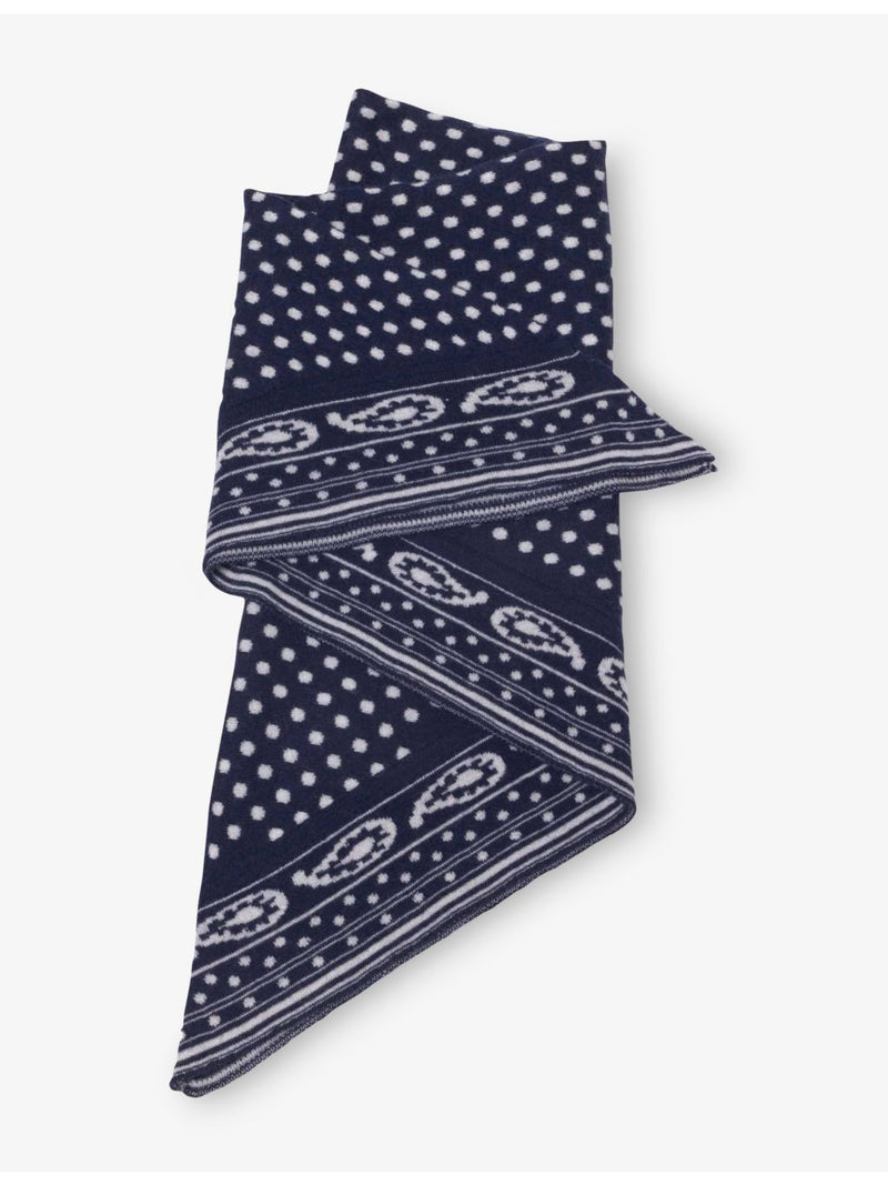Maje polka-dot triangle wool and cashmere scarf (British brand)