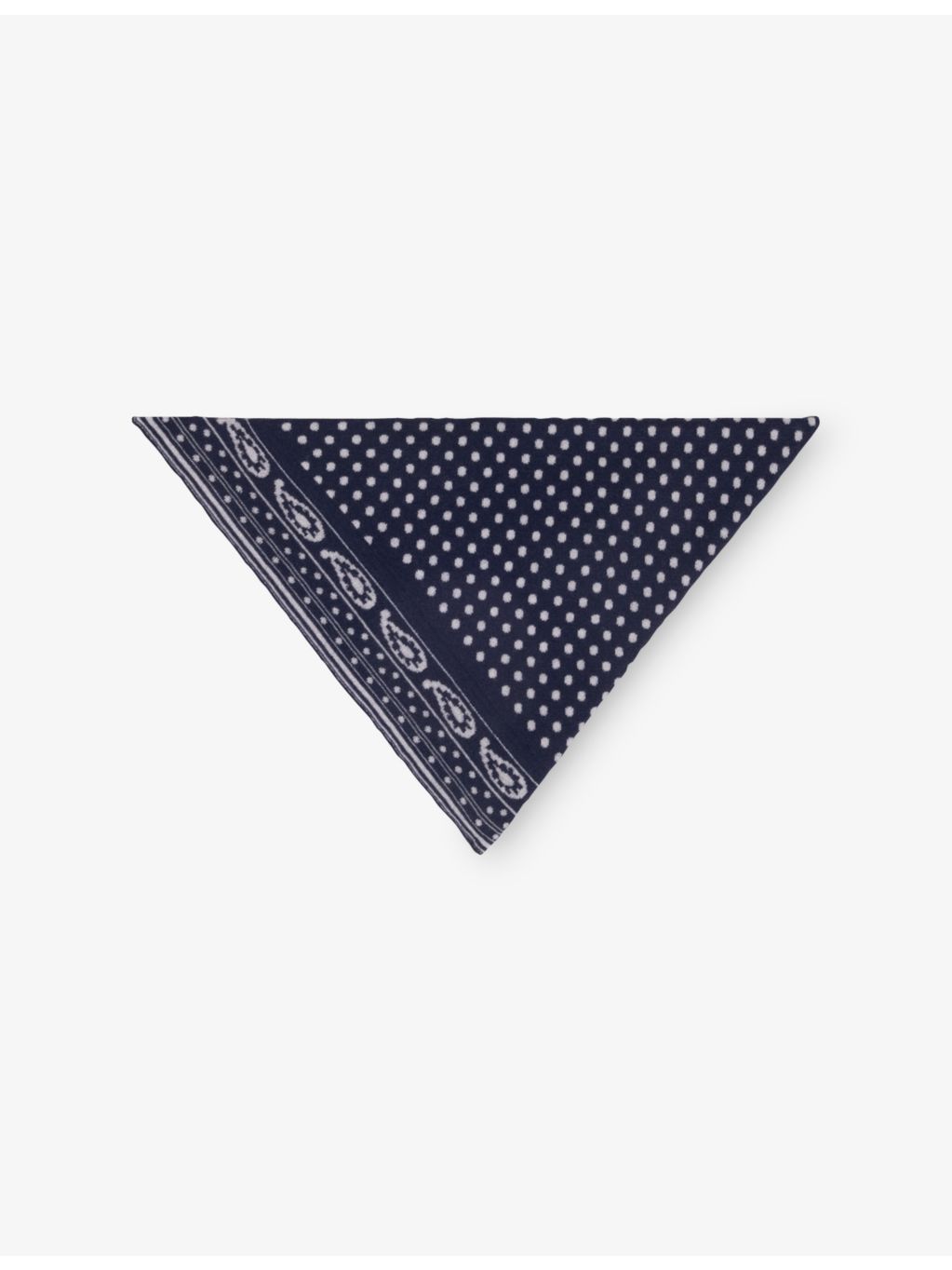 Maje polka-dot triangle wool and cashmere scarf (British brand)