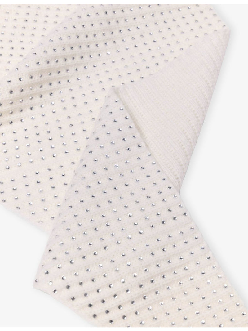 Maje rhinestone triangle wool scarf 140cm, UK version