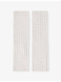 Maje fingerless wool mittens with rhinestone embellishment, imported from the UK