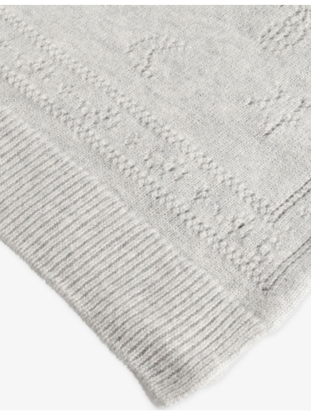 Zadig Voltaire Demi pointelle cashmere blend scarf 200cm, imported from the UK