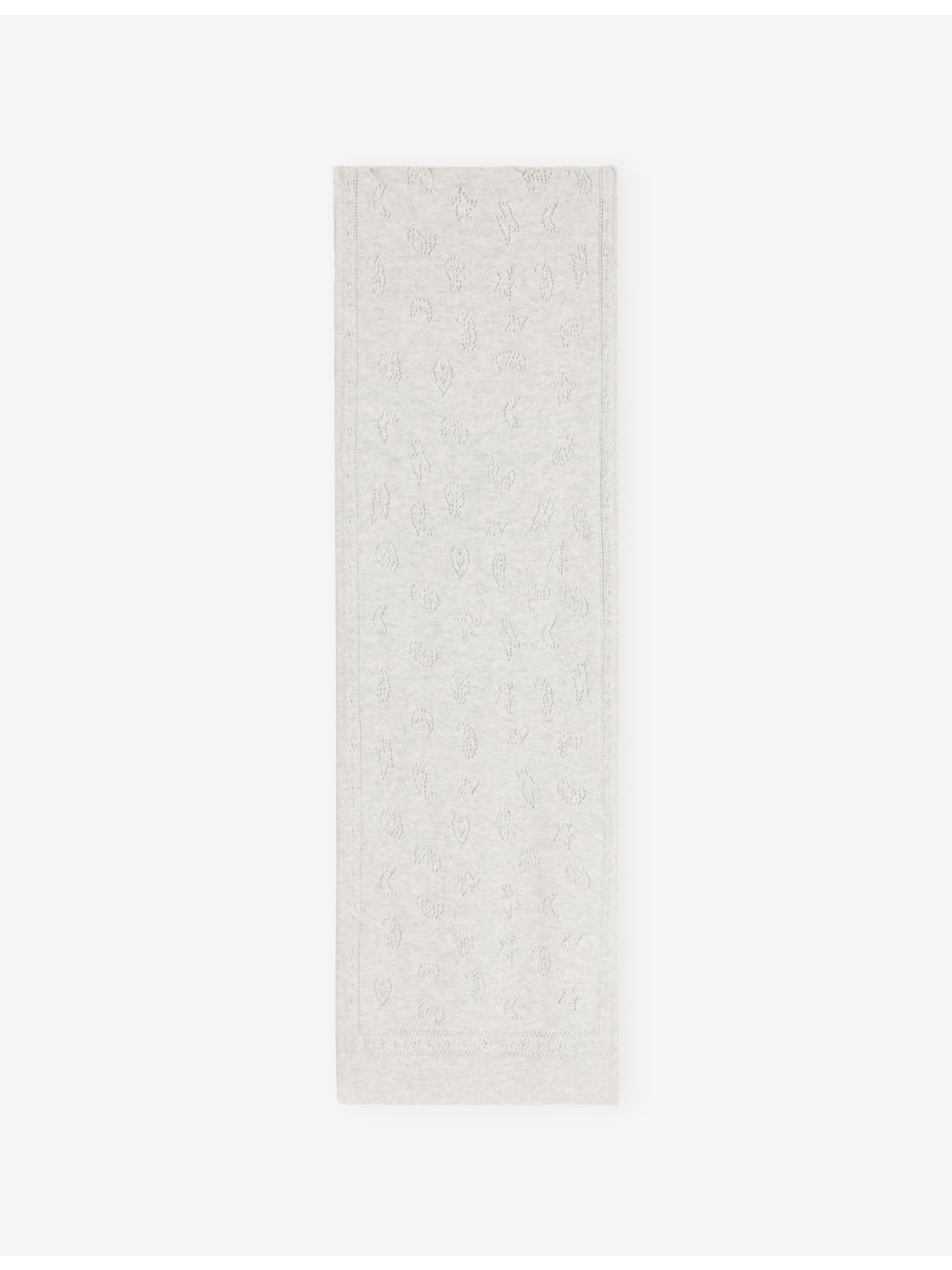 Zadig Voltaire Demi pointelle cashmere blend scarf 200cm, imported from the UK