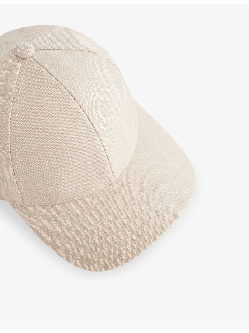 Varsity Headwear linen cap with curved visor and adjustable strap - British product
