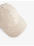 Varsity Headwear linen cap with curved visor and adjustable strap - British product