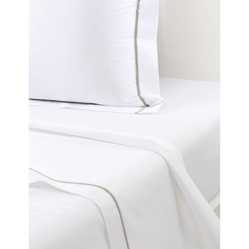 Yves Delorme Athena Kaki cotton flat sheet, imported from the UK