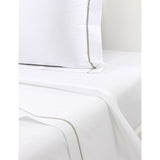 Yves Delorme Athena Kaki cotton flat sheet, imported from the UK