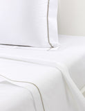 Yves Delorme Athena Kaki Cotton Flat Sheet