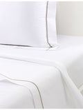 Yves Delorme Athena Kaki cotton flat sheet, imported from the UK