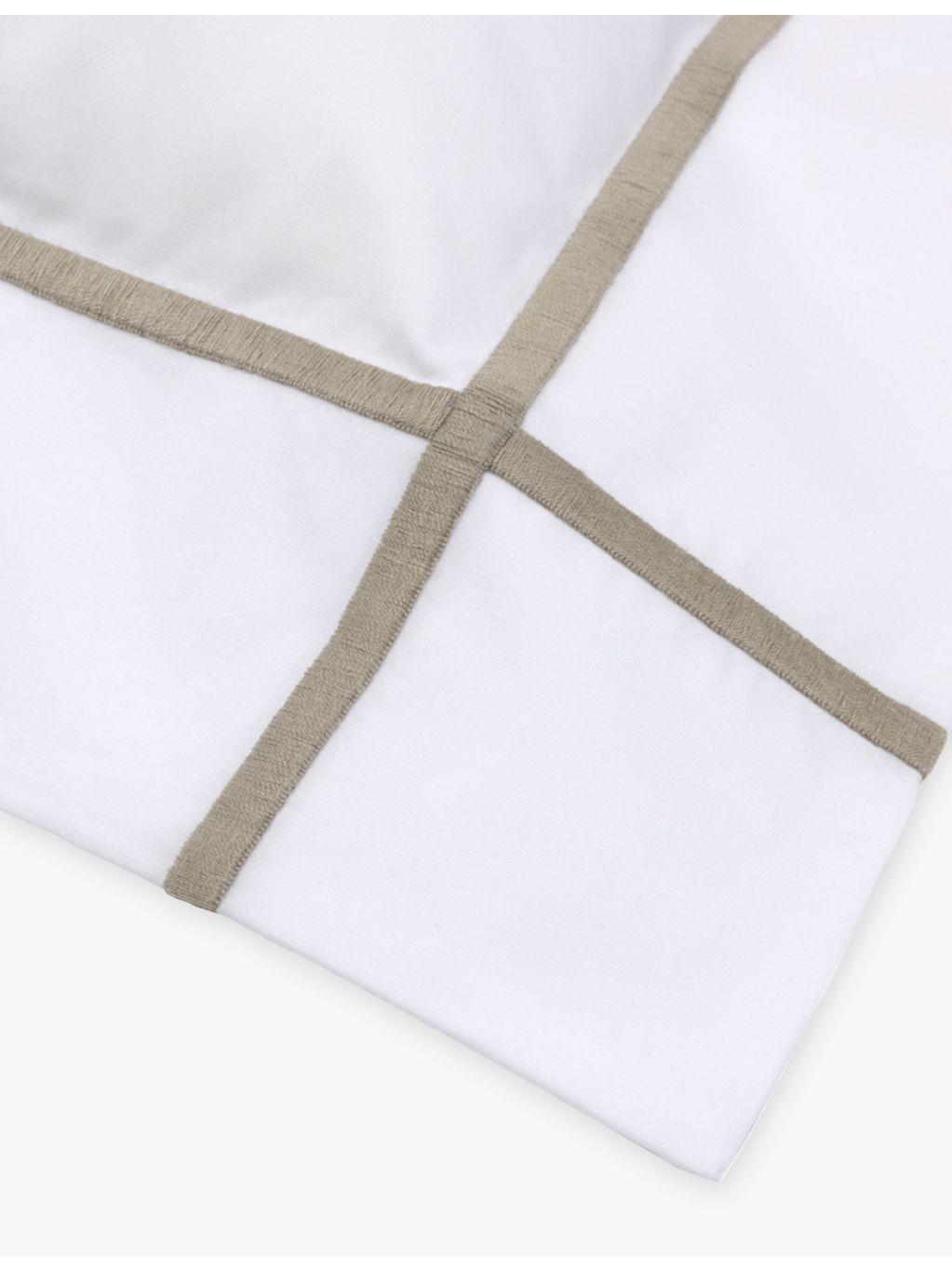 Yves Delorme Athena Kaki cotton Oxford pillowcase (British brand)