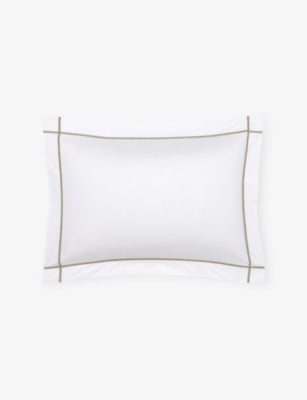 Yves Delorme Athena Kaki Cotton Oxford Pillowcase