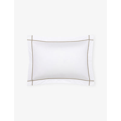 selfridges Yves Delorme Athena Kaki Cotton Oxford Pillowcase- Buy online at McGrocer