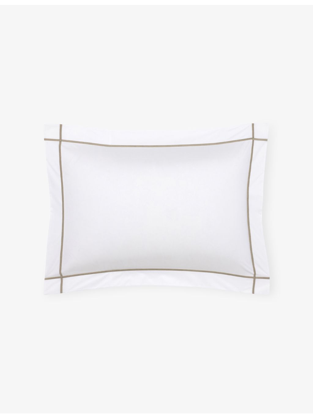 Yves Delorme Athena Kaki cotton Oxford pillowcase (British brand)