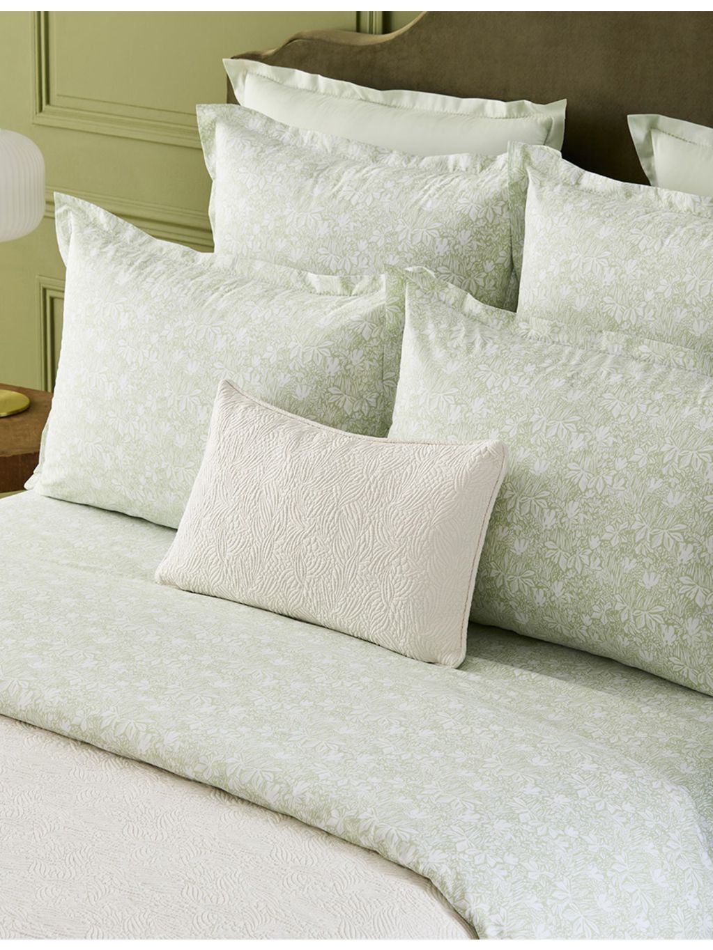 Yves Delorme flat sheet Amande double, imported from the UK