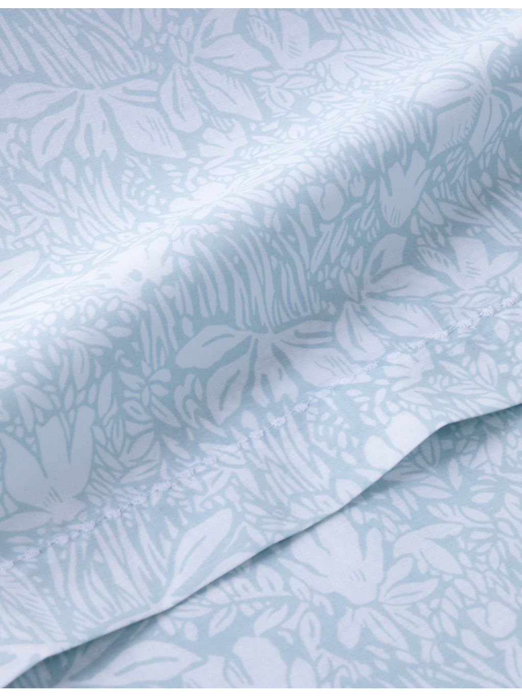 Yves Delorme Capri Aqua cotton flat sheet, UK version